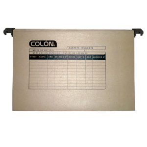 CARPETA COLGANTE COLON KRAFT B-PLASTICO