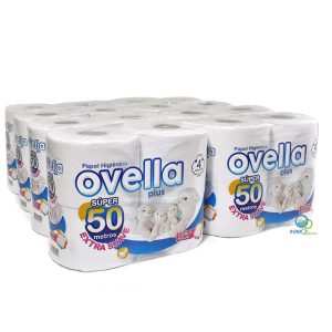 HIGIENICO DOBLE HOJA 50 MTS X 32 ROLLOS OVELLA