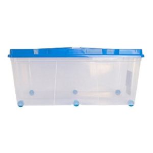 CAJA ORGANIZADORA TAPA CON BROCHES Y RUEDAS 100 LITROS GENERICO