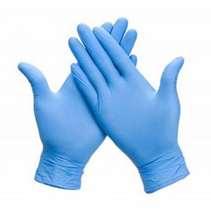 GUANTE DE NITRILO AZUL SIN POLVO TALLA M 100 UNIDADES GENERICO