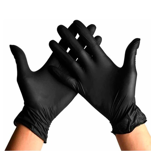 GUANTE DE NITRILO NEGRO TALLA XL 100 UNIDADES GENERICO
