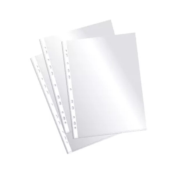 FUNDA PLASTICA CARTA 100UNID. JM IMPORT TRANSP